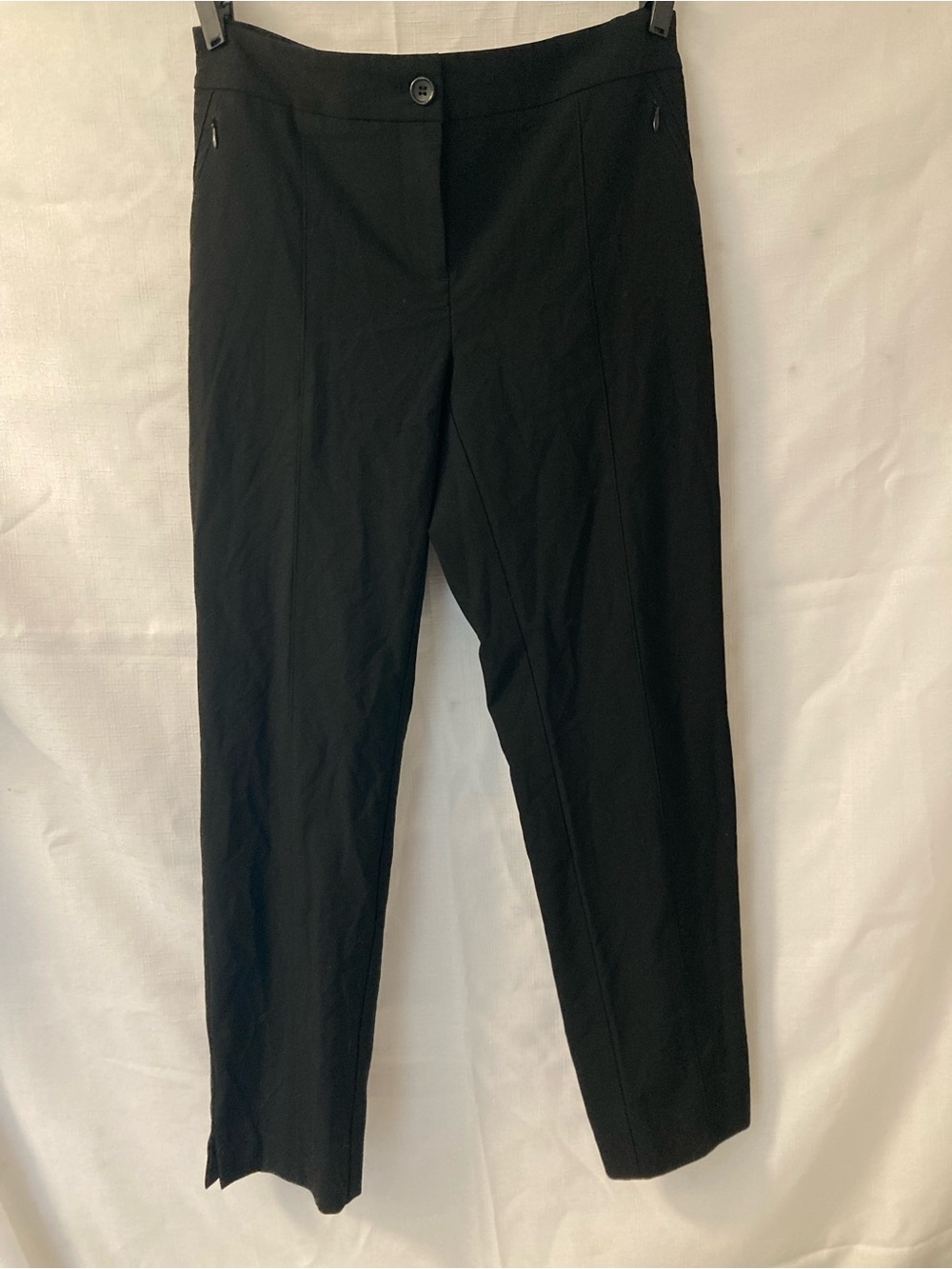 Laura Petites Black Slim Ankle Dress Pants Size 4 Stretch Career
